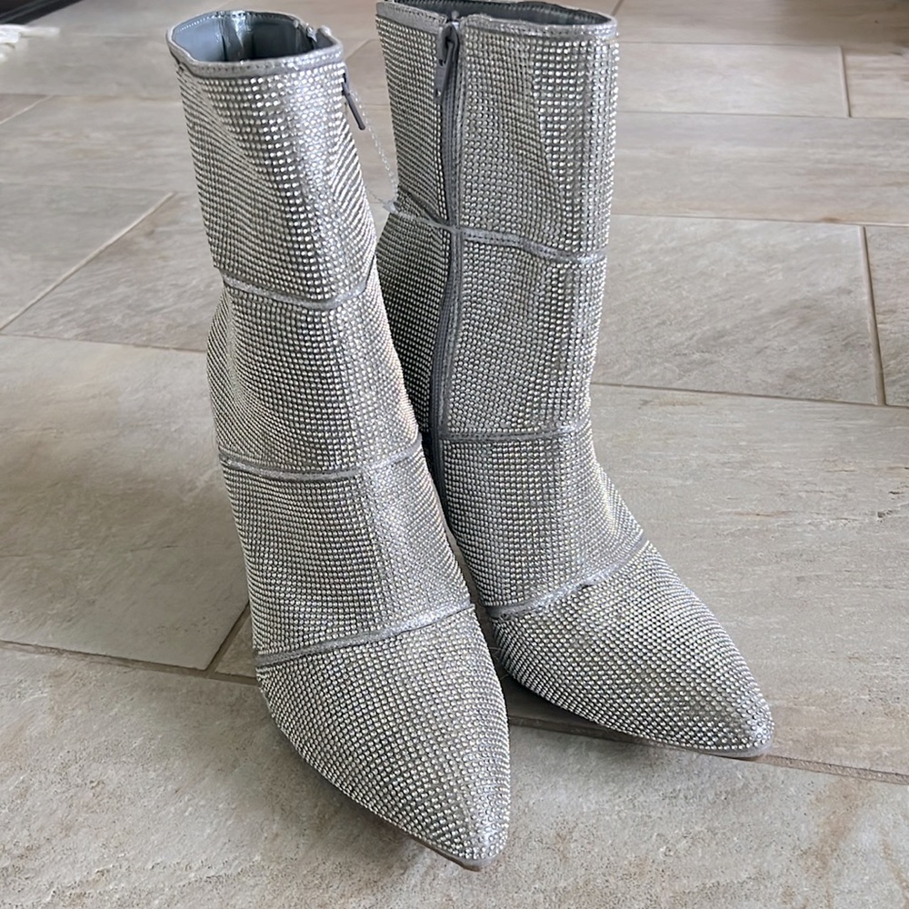 Silver Sparkly Boots